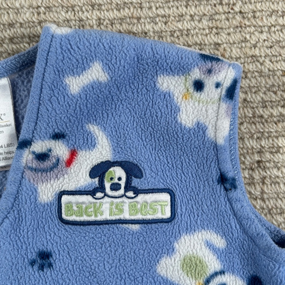 Halo SleepSacks Set of 2 Wearable Blankets Kids Medium 6-12 Months Blue Fleece - Picture 15 of 16